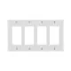 4-Gang 4-Device Wall Plate in White-L80412W