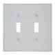 2 Gang Thermoset Plastic Wall Plate in White-L80509W