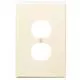 1-Gang Oversized Hard Plastic Duplex Receptacle in Ivory-L86103
