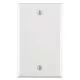1-Gang Blank Receptacle Plate in White-L88014