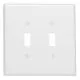2 Gang Thermoset Plastic Wall Plate in White-L88109