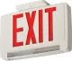 Battery Back Up LED Exit/Emergency Combo Light Red Letters with LED Emergency Light Bar-LECBRLEDM6