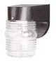 1-Light 60W Exterior Wall Sconce with Clear Glass in Black-LFP101I60BG