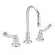 Two Handle Wristblade Deck Mount Service Faucet in Chrome Plated-M8248