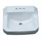 19-7/8 x 17 in. Rectangular Wall Mount Bathroom Sink in White-PF5414WH