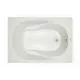 60 x 42 in. Soaker Drop-In Bathtub with End Drain in White-PFS6042AWH
