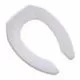 Elongated Open Front Toilet Seat in White-PFTSCOFA2000WH
