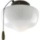 10W 1-Light LED Ceiling Fan Light Kit with White Opal Glass in Antique Bronze-PP260120WB