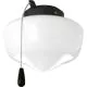 10W 1-Light Medium E-26 LED Ceiling Fan Light in Black-PP260180WB