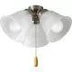 19.5W 3-Light Medium E-26 LED Ceiling Fan Light Kit in Brushed Nickel-PP264209WB