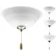 20W 2-Light Medium E-26 LED Ceiling Fan Light Kit with Etched in Unfinished-PP264501WB