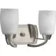 2 Light 200W Vanity Light Fixture with Opal Glass Brushed Nickel-PP279509