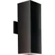 250 W 2-Light Qpar-38 Outdoor Wall Sconce in Black-PP564431