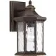8-1/8 in. 100W 1-Light Outdoor Wall Sconce with Water Glass in Antique Bronze-PP607120