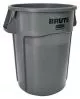 24 in. 44 Gallon Polyethylene Trash Can in Grey-RFG264360GRAY