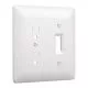 2 Gang Plastic Wall Plate in Textured White-T2400W