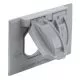 1 Gang Horizontal Duplex Cover Device in Grey-T51800