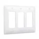 3 Gang Wall Plate in Textured White-T5550W