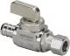 3/8 x 1/4 in. Barbed x Compression Lever Handle Straight Supply Stop Valve in Chrome Plated-V46001